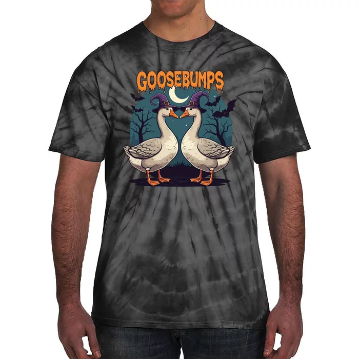 Funny Goose Animal Joke Scary Halloween Tie-Dye T-Shirt