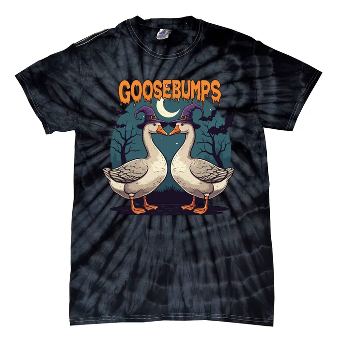 Funny Goose Animal Joke Scary Halloween Tie-Dye T-Shirt