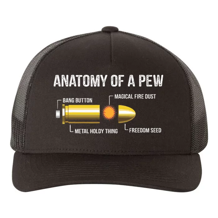 Funny Gun Ammo Bullet Gift  Anatomy Of A Pew Yupoong Adult 5-Panel Trucker Hat