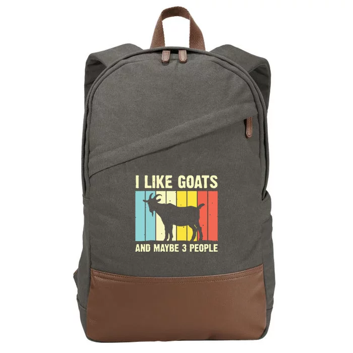 Funny Goat Art For Men Women Farming Goat Lover Stuff Cotton Canvas Backpack