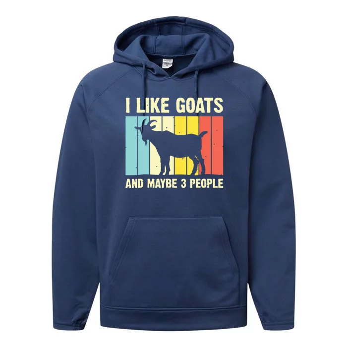 Funny Goat Art For Men Women Farming Goat Lover Stuff Performance Fleece Hoodie