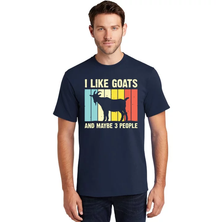 Funny Goat Art For Men Women Farming Goat Lover Stuff Tall T-Shirt