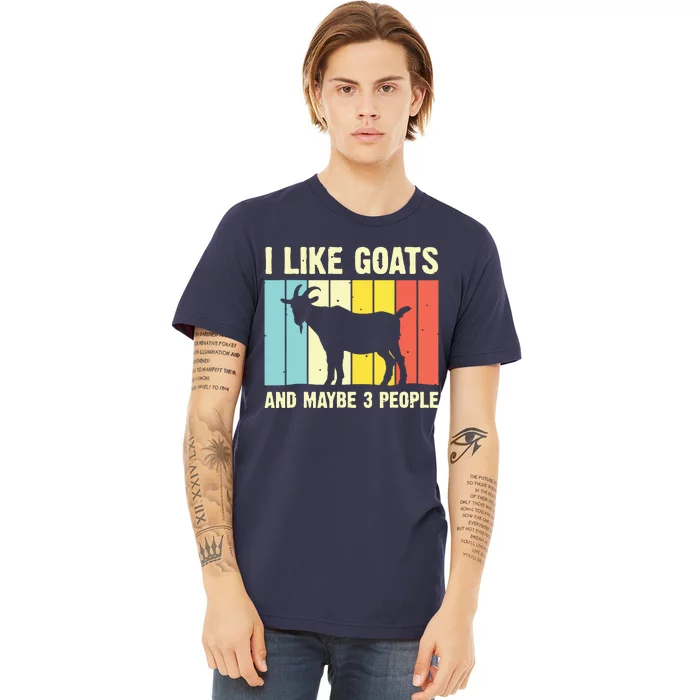 Funny Goat Art For Men Women Farming Goat Lover Stuff Premium T-Shirt