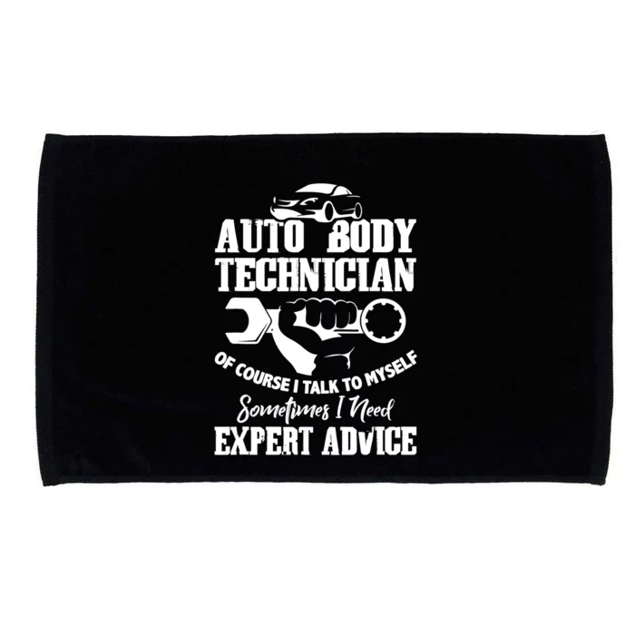 Funny Gift Auto Body Technician Of Course I Talk To Mys Gift Microfiber Hand Towel