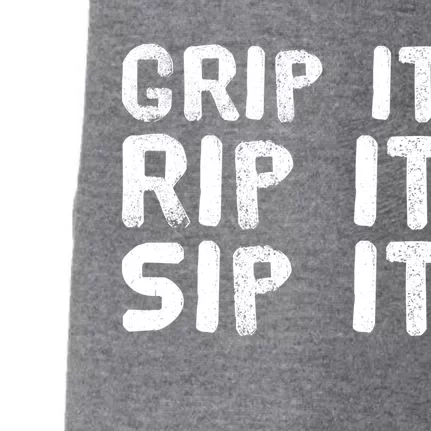 Funny Golf And Beer Grip It Rip It Sip It Gift Cute Gift Doggie 3-End Fleece Hoodie