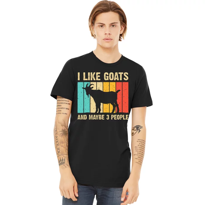 Funny Goat Art For Farming Goat Lover Stuff Premium T-Shirt