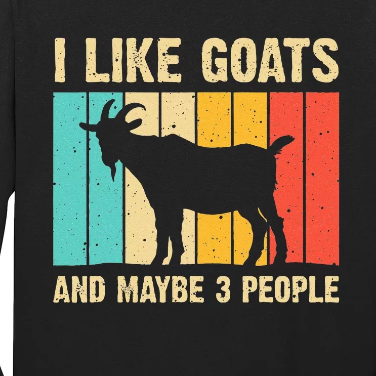 Funny Goat Art For Men Women Kids Farming Goat Lover Stuff Long Sleeve Shirt