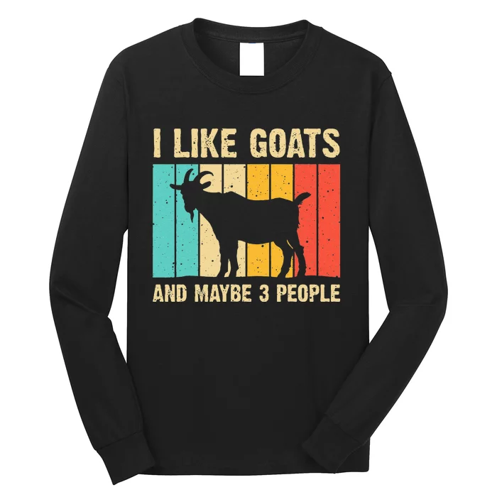 Funny Goat Art For Men Women Kids Farming Goat Lover Stuff Long Sleeve Shirt