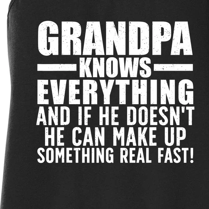 Funny Grandpa Art For Grandpa Grandfathers Day Papi Women's Racerback Tank