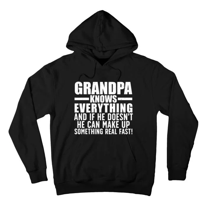 Funny Grandpa Art For Grandpa Grandfathers Day Papi Tall Hoodie