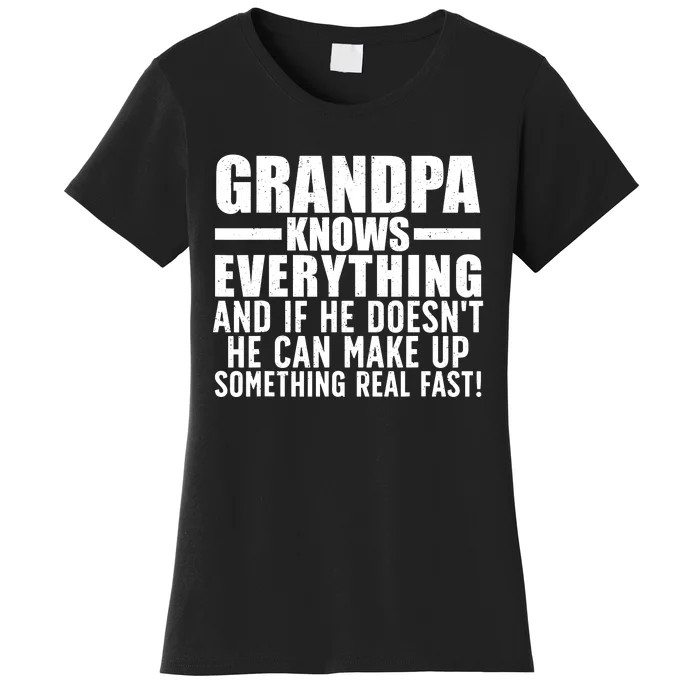 Funny Grandpa Art For Grandpa Grandfathers Day Papi Women's T-Shirt