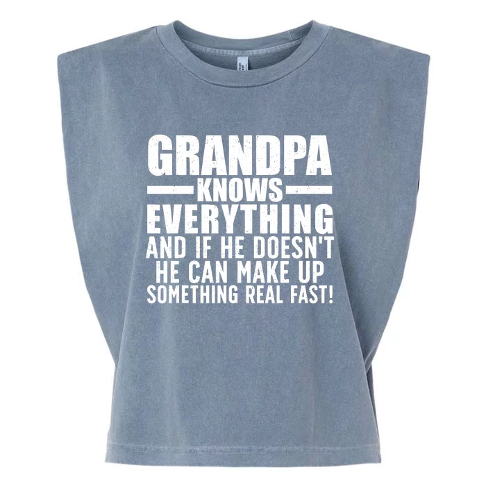 Funny Grandpa Art For Grandpa Grandfathers Day Papi Garment-Dyed Women's Muscle Tee