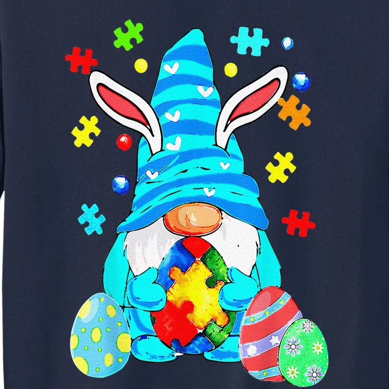 Funny Gnome Autism Awareness Easter Day Tall Sweatshirt