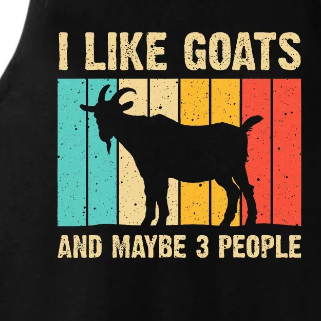 Funny Goat Art For Farming Goat Lover Stuff Ladies Tri-Blend Wicking Tank