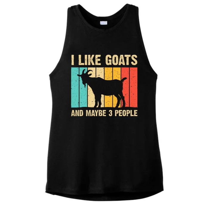 Funny Goat Art For Farming Goat Lover Stuff Ladies Tri-Blend Wicking Tank