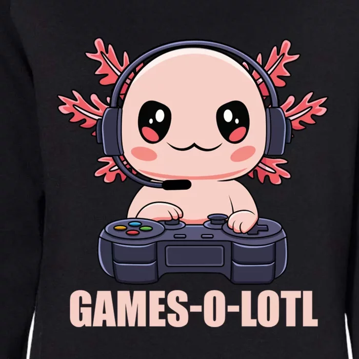 Funny Gamesolotl Axolotl Video Gamer Kawaii Anime Gift Womens California Wash Sweatshirt