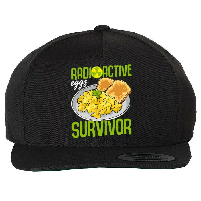 Funny Gastroparesis Awareness Month Support Radioactive Eggs Wool Snapback Cap