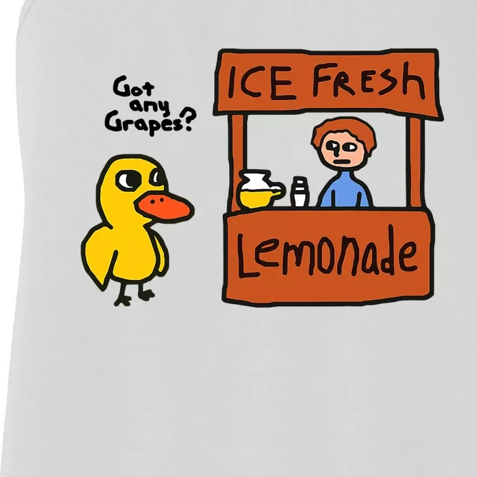 Funny Got Any Grapes Duck Ice Fresh Lemonade Women's Racerback Tank