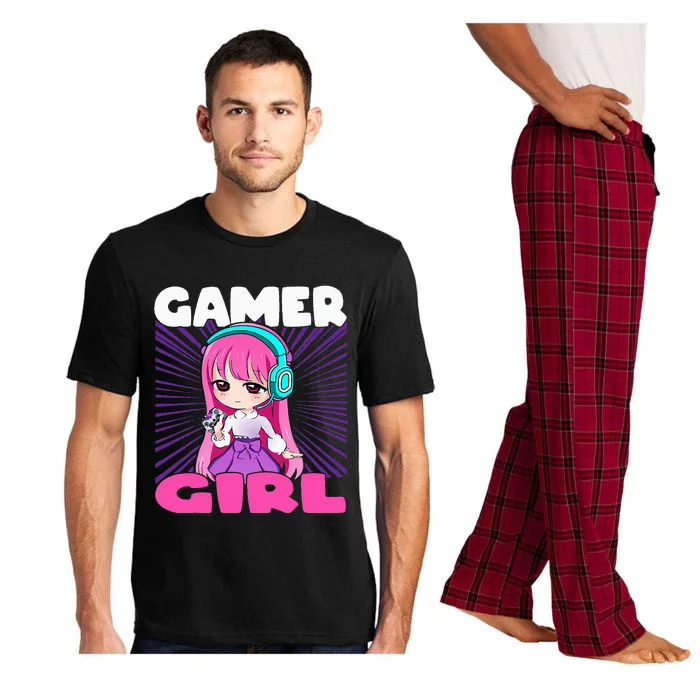 Funny Gamer Anime and Gaming chibi graphic Video Games Pajama Set