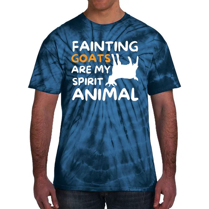 Fainting Goats Are My Spirit Animal Funny Goat Lover Tie-Dye T-Shirt