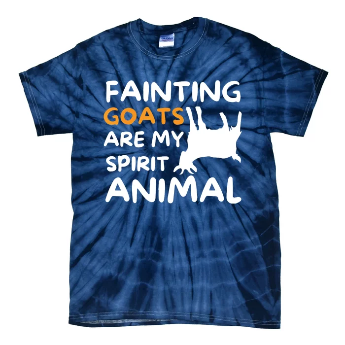 Fainting Goats Are My Spirit Animal Funny Goat Lover Tie-Dye T-Shirt