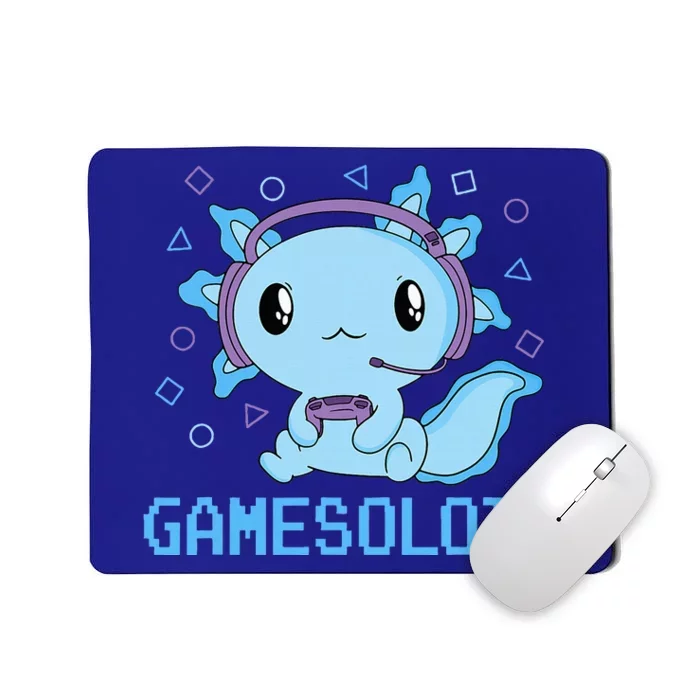 Funny Gamesolotl Anime Kawaii Gaming Axolotl Video Gamer Mousepad