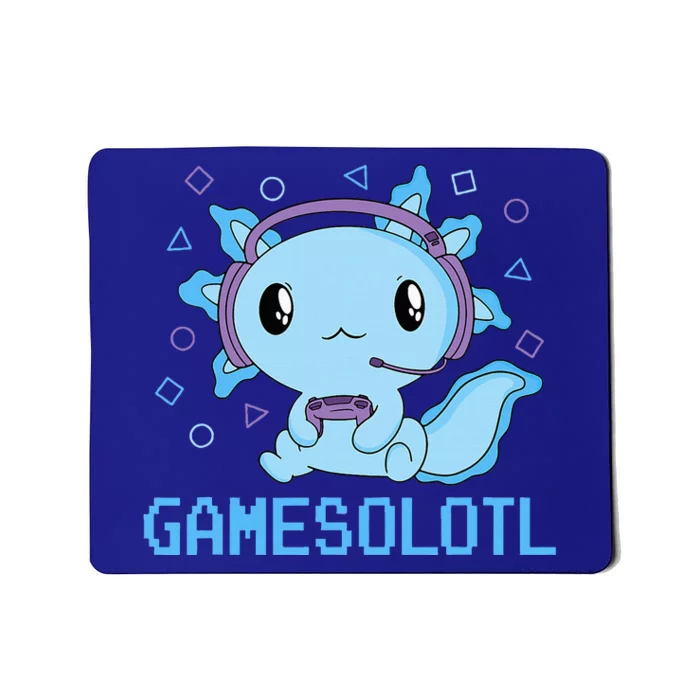 Funny Gamesolotl Anime Kawaii Gaming Axolotl Video Gamer Mousepad