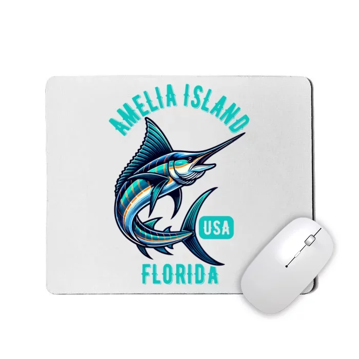 Funny Gift Amelia Island Florida Usa Fishing Design Mousepad