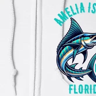 Funny Gift Amelia Island Florida Usa Fishing Design Full Zip Hoodie