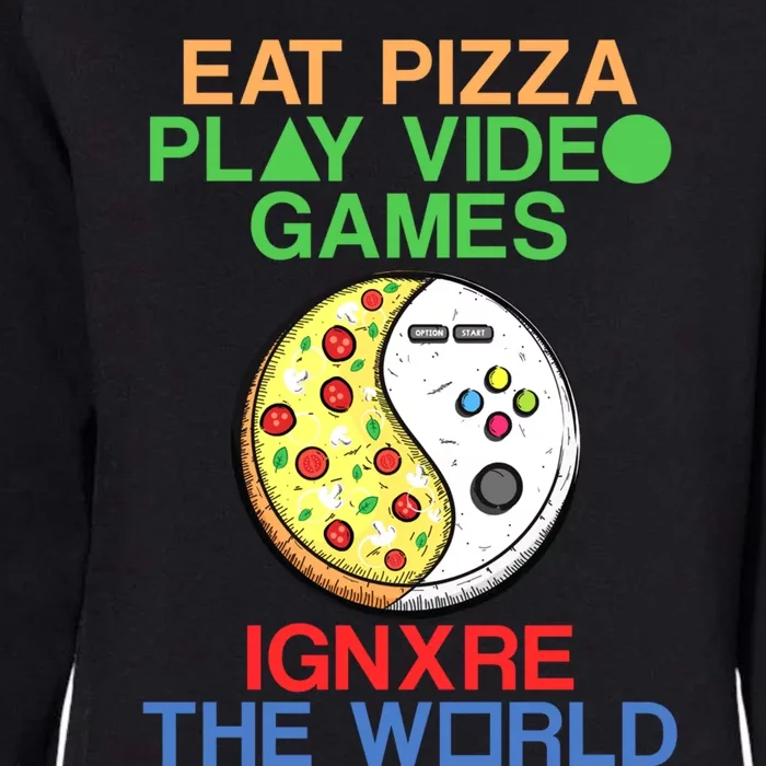 Funny Gamer And Pizza Sayings For Gaming And Gamer Gift Womens California Wash Sweatshirt