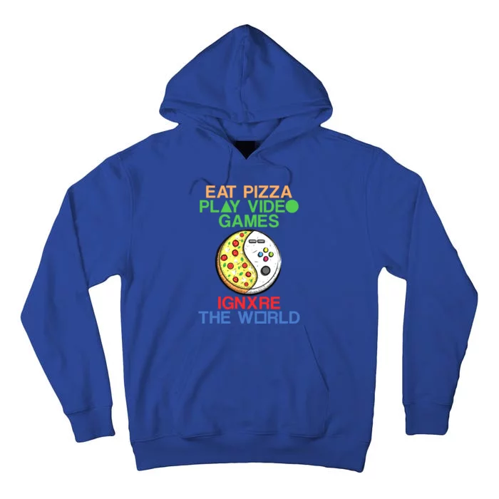 Funny Gamer And Pizza Sayings For Gaming And Gamer Gift Tall Hoodie