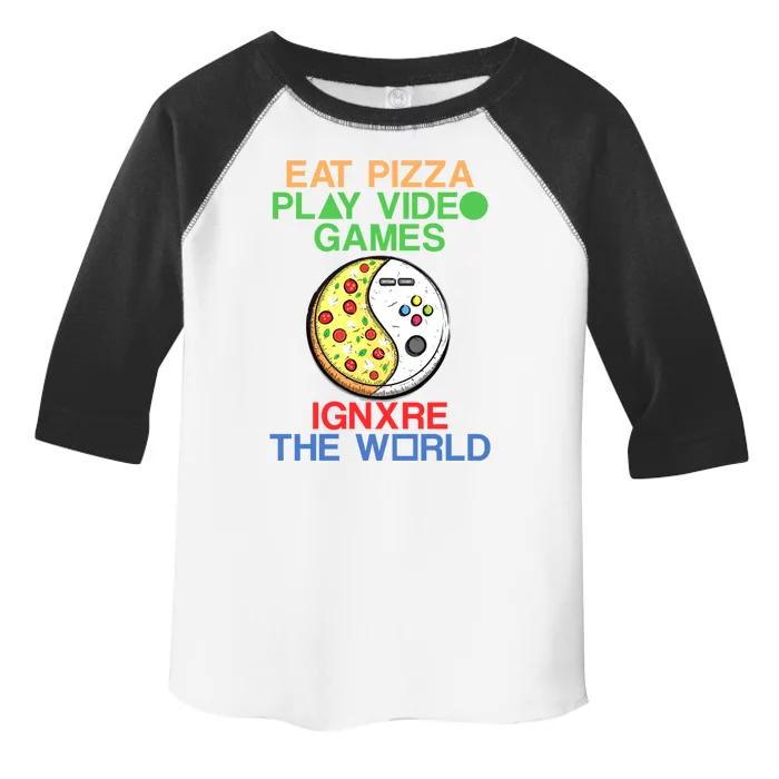 Funny Gamer And Pizza Sayings For Gaming And Gamer Gift Toddler Fine Jersey T-Shirt