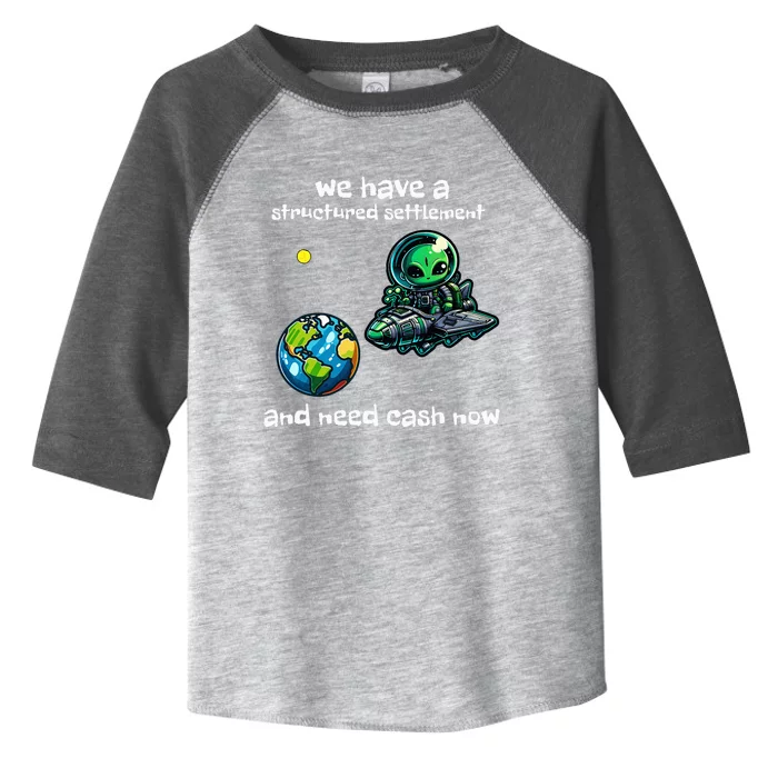 Funny Green Alien Extraterrestrial Ufo Finance Pun Toddler Fine Jersey T-Shirt