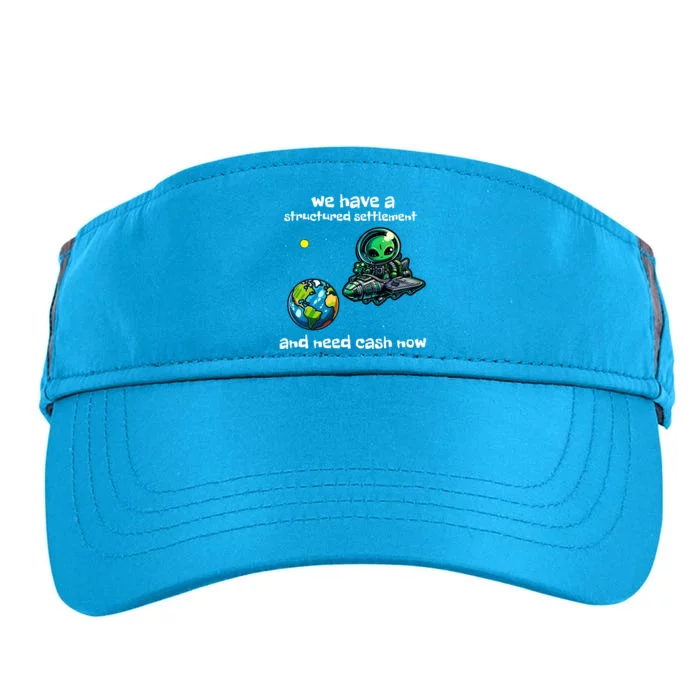 Funny Green Alien Extraterrestrial Ufo Finance Pun Adult Drive Performance Visor