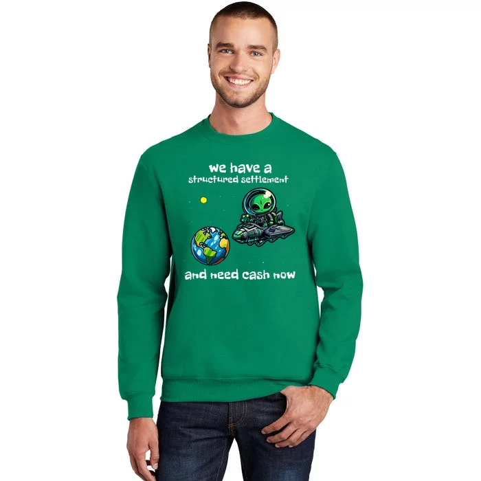 Funny Green Alien Extraterrestrial Ufo Finance Pun Sweatshirt