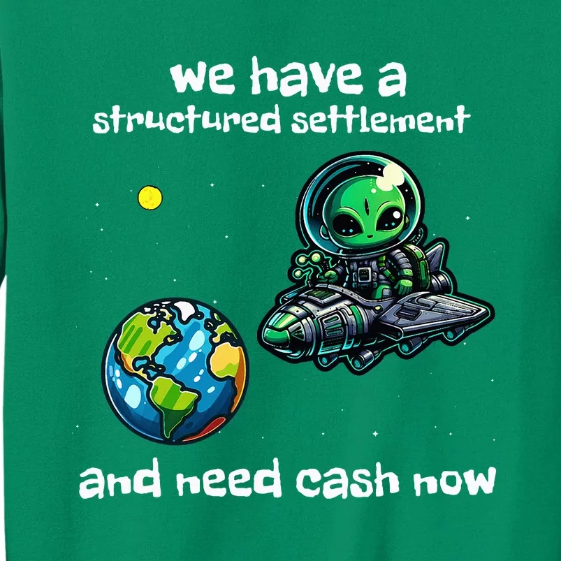 Funny Green Alien Extraterrestrial Ufo Finance Pun Sweatshirt