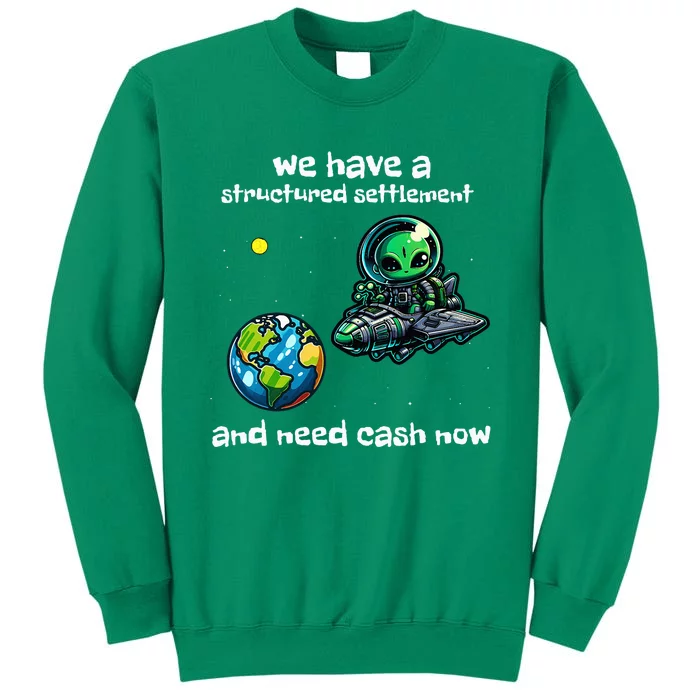 Funny Green Alien Extraterrestrial Ufo Finance Pun Sweatshirt