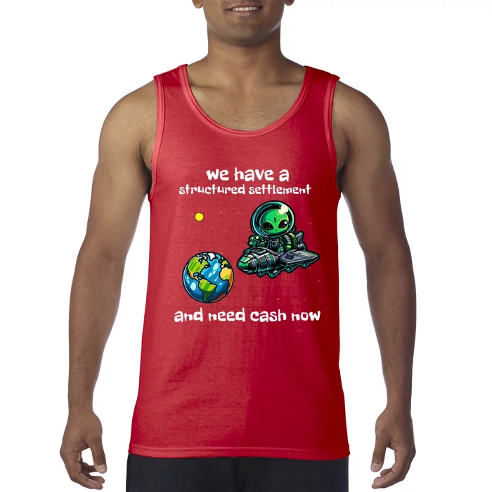 Funny Green Alien Extraterrestrial Ufo Finance Pun Tank Top