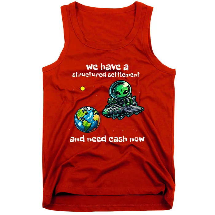 Funny Green Alien Extraterrestrial Ufo Finance Pun Tank Top