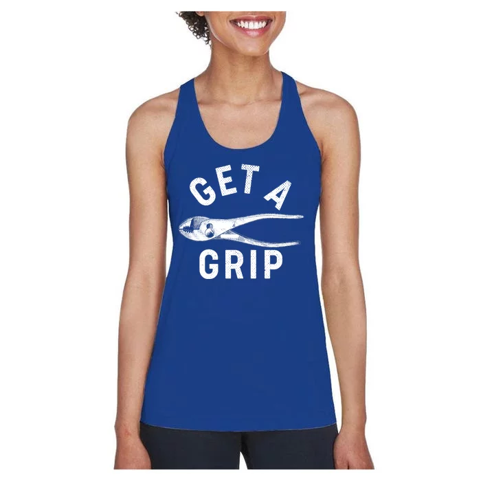 Funny Get A Grip Women's Racerback Tank