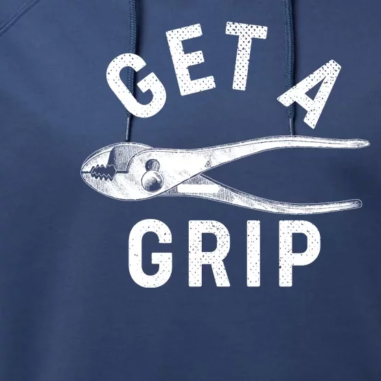 Funny Get A Grip Performance Fleece Hoodie