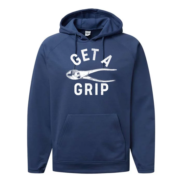 Funny Get A Grip Performance Fleece Hoodie