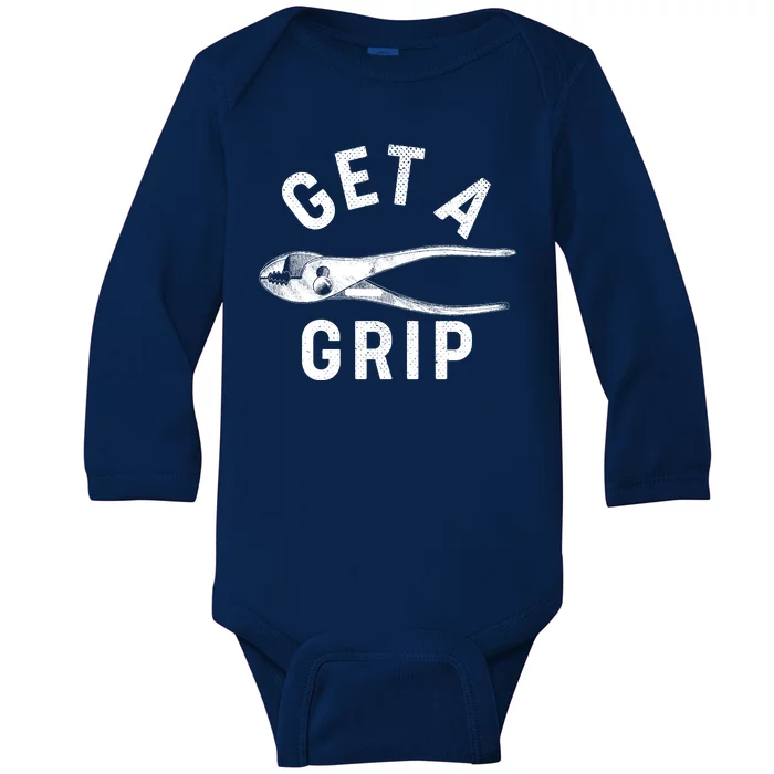 Funny Get A Grip Baby Long Sleeve Bodysuit