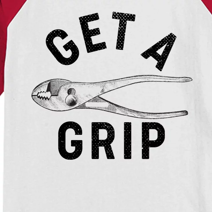 Funny Get A Grip Kids Colorblock Raglan Jersey