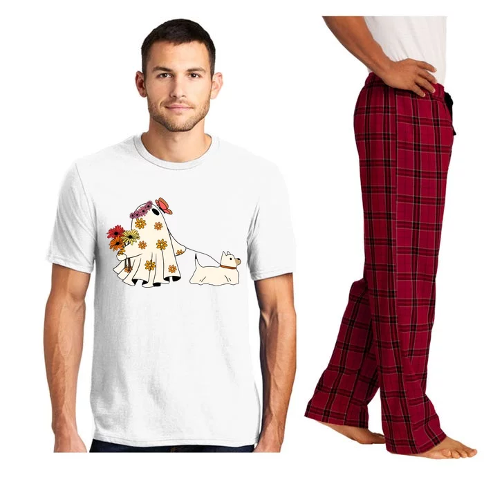 Funny Ghost And Dog Halloween Pajama Set