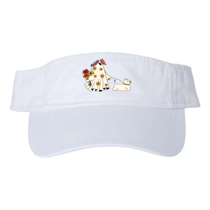 Funny Ghost And Dog Halloween Valucap Bio-Washed Visor