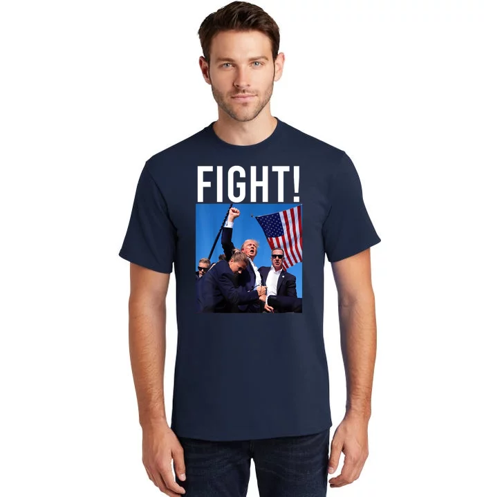 Fight God Bless President Trump Donald Gift Tall T-Shirt