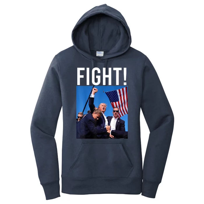 Fight God Bless President Trump Donald Gift Women's Pullover Hoodie