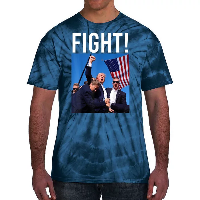 Fight God Bless President Trump Donald Gift Tie-Dye T-Shirt