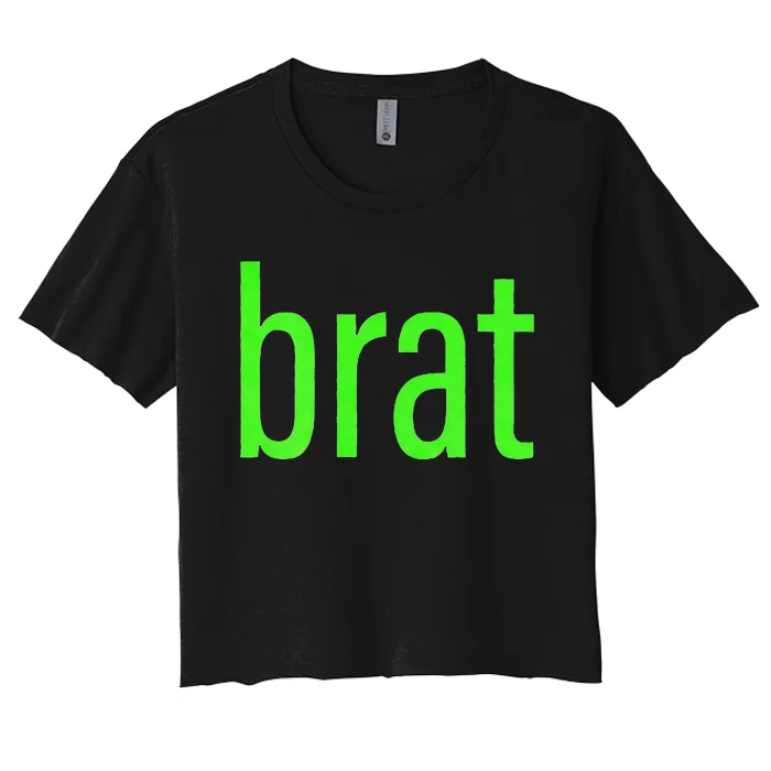 Funny Green Brat Women's Crop Top Tee